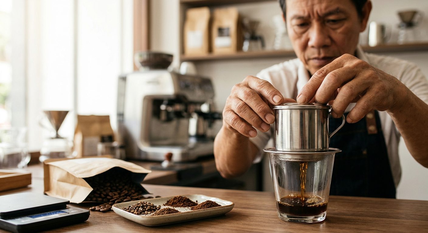Vì sao cà phê pha phin bị chảy quá nhanh hoặc quá chậm